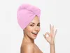 Szybkoschnący turban frotte do włosów w kolorze różowym, Podgląd zdjęcia produktu 2