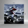 Wanduhr - Quadrat - Glasuhr - Auto Retro Himmel - 40x40cm - Produktbild-Vorschau 3