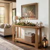 Console en bois massif de 140 cm, table étroite pour Voir les images du produit 11