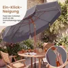 Sonnenschirm 300 cm, Gartenschirm holz, beidseitig, Produktbild-Vorschau 5