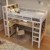 Merax Etagenbett Hochbett 90x200 cm, Kinderhochbett mit Produktbild-Vorschau 4