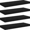 vidaXL Závesné police 4 ks čierne 60x23,5x3,8cm MDF Náhľad obrázku produktu 1