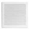 A white square ventilation grille with horizontal slats. Produktbild-Vorschau