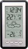 A digital weather station displaying time, indoor and outdoor temperature, and weather forecast. Náhled obrázku produktu