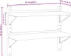 vidaXL Półka ścienna z 2 półkami 75x23,5x60 cm srebrna stal Podgląd zdjęcia produktu 8
