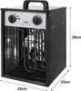 UISEBRT Heizlüfter Elektroheizung 3KW 220V Bauheizer Produktbild-Vorschau 2