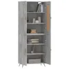 vidaXL Highboard Betongrau 69,5x34x180 cm Holzwerkstoff - Produktbild-Vorschau 4