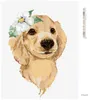 Diamondi - Diamond painting - SÜSSER HUND UND WEISSE BLUME, Produktbild-Vorschau 3