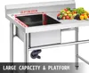 VEVOR Gastro dřez Nerezový dřez Dřezová skříňka 1 mísa levá Náhled obrázku produktu 11