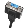 A close-up view of a VGA connector with a black cable attached. Náhled obrázku produktu