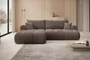 Ecksofa TREVIO Links in Braun Stoff POSO  260 × 93 x 165 cm Produktbild-Vorschau 2