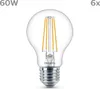 Philips LED classic Lampe 60W E27 Kaltweiß 850lm klar 6er P Produktbild-Vorschau 1
