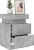 vidaXL Comodino con luci LED Grigio cemento 35x39x55 cm Anteprima dell’immagine prodotto 9