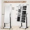 GOPLUS Schmuckschrank mit LED, Spiegelschrank mit Rollen & Produktbild-Vorschau 5
