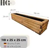 HolzGarden Pflanzkübel Holz Rechteckig 118x25x25 cm Produktbild-Vorschau 3
