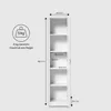 Bücherregal Kleiderschrank Regal 40 cm breit Schrank Produktbild-Vorschau 6