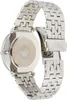 The back of a silver watch with a metal band. Produktbild-Vorschau
