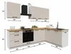 Eckküche - 260x170 cm - Beige Matt - MDF - mit beiger Produktbild-Vorschau 7