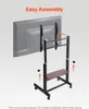 A diagram showing the assembly of a TV stand. Anteprima dell’immagine prodotto