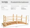tectake® Gartenbrücke Cantara aus Holz 137 x 58 x 58 cm Produktbild-Vorschau 7