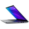 A laptop is shown from a side angle, with the screen open and displaying a colorful abstract wallpaper. Produktbild-Vorschau