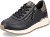 Rieker 'R-EVOLUTION' Damen Echtleder Sneaker schwarz, Produktbild-Vorschau 1