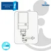 Diagram showing the installation of a sink trap with a wall connection. Produktbild-Vorschau