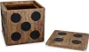 vidaXL Aufbewahrungskiste Mindi-Holz 40 x 40 x 40 cm Produktbild-Vorschau 1