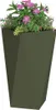 vidaXL Fioriera 2 pezzi Verde oliva 40 x 40 x 75 cm Acciaio Anteprima dell’immagine prodotto 3