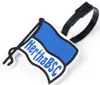 A close-up shot of a Hertha BSC Berlin flag-shaped luggage tag. Produktbild-Vorschau