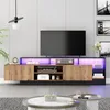 Merax Armoire TV avec LED et portes rabattables, support TV Voir les images du produit 3