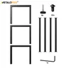 A flat lay of table legs and assembly hardware. Produktbild-Vorschau