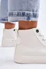 Damen Big Star Fabric High Top Sneakers LL274445 Weiß 38 Produktbild-Vorschau 7