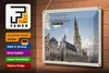 Blechschild Reise 30x20cm Brüssel Belgien Rathaus Wolken Produktbild-Vorschau 3