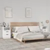 vidaXL Tables de chevet 2 pcs. Blanc Bois composite - Voir les images du produit 2