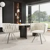 Silla giratoria MODFU, silla de comedor de terciopelo, Vista previa de la imagen del producto 9