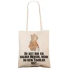 Mr. & Mrs. Panda Tote Bag Tischler Herz - Transparent - Produktbild-Vorschau 3
