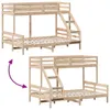 vidaXL Patrová postel 90x200/140x200 cm z borovicového Náhled obrázku produktu 9