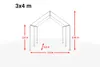 TOOLPORT Hochwertiges Partyzelt 3x4 m Pavillon Zelt PE Produktbild-Vorschau 5