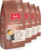 Multiple bags of Melitta BellaCrema La Crema coffee beans are displayed side-by-side. Produktbild-Vorschau