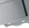 A close-up view of a stainless steel range hood. Produktbild-Vorschau