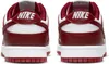 Nike Dunk Low Retro - Herren Sneakers Schuhe Leder Rot-Weiß Produktbild-Vorschau 12