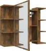 vidaXL Koupelnová zrcadlová skříňka Smoked Oak 80x20,5x64 Náhled obrázku produktu 5