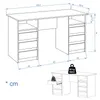 KOMTO Schreibtisch mit Schubladen - Oslo 140 x 60 x 74 cm Produktbild-Vorschau 4