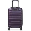 A purple Delsey Paris cabin trolley is shown from the back against a white background. Produktbild-Vorschau