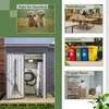 GIHAUVIA Metall Gerätehaus grau 140x72,4x182 cm (B x T x H) Produktbild-Vorschau 3