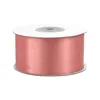 38mm breites, 25m langes, einseitig glänzendes rosegoldenes Satinband auf Rolle. Perfekt für Bastelprojekte und Geschenkverpackungen Produktbild-Vorschau