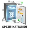 Bomann Kühlschrank KS 7251 inox, 109 Liter Produktbild-Vorschau 6