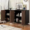 Merax Sideboard mit Fischgrätmuster, Kommode mit 4 Türen Produktbild-Vorschau 7
