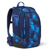 A blue camouflage backpack is shown against a white background. Produktbild-Vorschau